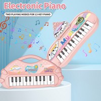 Children's Educational 13-Key Portable Battery Operated Electronic Keyboard Piano Toy for Kindergarten Fun Learning