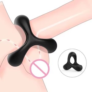 Anillo Vibrador de Silicona Suave para Pene, Juguetes Sexuales para Adultos, Anillos para Pene para Mejorar el Rendimiento Masculino, Marca STELLAR PATH - Product Image 1