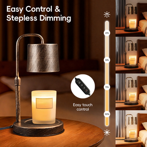 Giá tốt đẹp sang trọng Chiều cao có thể điều chỉnh nến ấm hơn đèn với kết thúc vàng và Dimmable hẹn giờ - Product Image 4