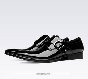 Chaussures en cuir pour hommes, modèle 2025, haute qualité, chaussures habillées formelles de cérémonie avec boucles en cuir, chaussures habillées décontractées pour hommes - Product Image 2