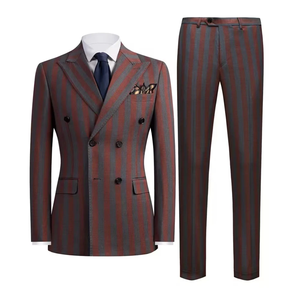 Completo <span class=keywords><strong>da</strong></span> Uomo Giallo a Righe Larghe, 2 Pezzi, Giacca e Pantaloni, Doppiopetto con Revers a Punta, Formale, <span class=keywords><strong>da</strong></span> <span class=keywords><strong>Cerimonia</strong></span>, per Sposo, Ballo di Fine Anno, Abito Personalizzato - Product Image 4