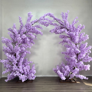 Arco de Flores Artificiales de Seda Morada para Interiores, Árbol de Flores de Cerezo para Decoración de Fiestas, Bodas y Año Nuevo, Venta al Por Mayor - Product Image 1
