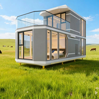 Maison conteneur B7d de 72 m², cabane préfabriquée à double étage en kit, 2 chambres, séjour longue durée, hébergement