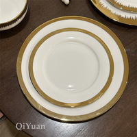Assiette à dîner en céramique personnalisée de 10 pouces, ensemble d'assiettes en céramique de luxe, vente en gros