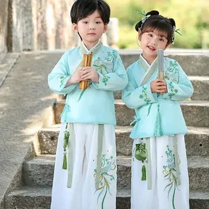 Hanfu Summer Dress Chinese Style Performance Wear Tang Dress Ancient Poetry Recitation Spring and Autumn Performance Dress