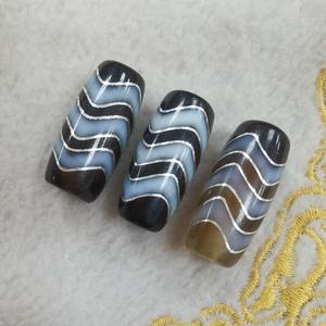 Stock <span class=keywords><strong>Venta</strong></span> Promocional Silver Line 7 Stars Turtle Cover Light Grabado Dzi beads - Product Image 3