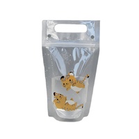 Vente en gros sacs en plastique givré auto-scellants refermables transparents à main emballage de boisson pochette de jus paquet de liquide