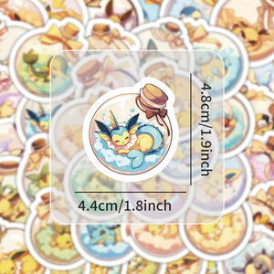 50 pz divertente cartone animato bottiglia di deriva Pika carino per dormire Poke mostro adesivo - Product Image 2