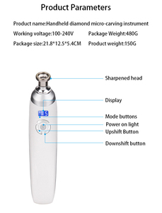 Cordless Rechargeable Diamond Microdermabrasion Machine Blackhead <b>Remover</b> for Deep Cleansing & Skin Rejuvenation Machine - Product Image 2