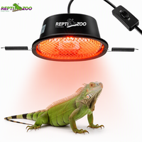 Lampe chauffante infrarouge REPTIZOO avec support G9 50W, sans émission de lumière, chaleur jour et nuit pour reptiles, volailles, dragons barbus