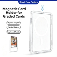 Étui magnétique pour cartes TCG gradées, cadre vertical transparent en PC mat, accessoires pour téléphones portables iPhone Samsung, vente en gros