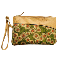 Liège trousse de maquillage petite pochette en liège pochette à fermeture éclair sac de toilette en liège pochette de rangement