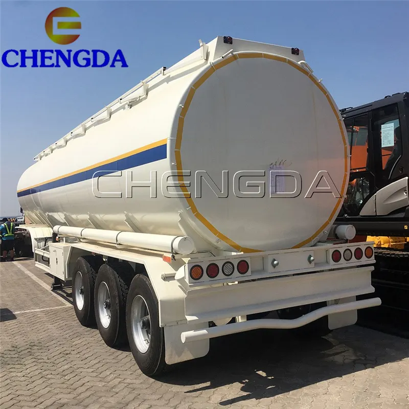 3 axles 42000l aluminum fuel oil tank tanker trailer