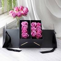 Cajas de Regalo Románticas en Forma de Corazón para el Día de San Valentín, Día de la Madre o Bodas, con Diseño de Flores y la Frase 'Te Amo', Acabado Mate y Relieve