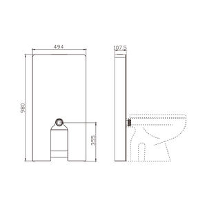 Citerne dissimulée pour toilettes suspendues, mécanisme de <span class=keywords><strong>chasse</strong></span> d'eau en céramique, toilettes modernes avec citerne en verre - Product Image 2
