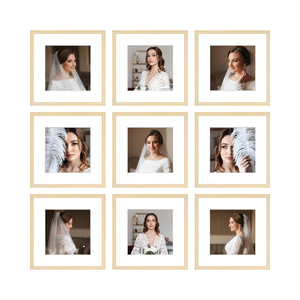 Gỗ tự nhiên <span class=keywords><strong>12x12</strong></span> hình ảnh khung thiết lập 9 hiển thị hình ảnh Mat 8x8 <span class=keywords><strong>12x12</strong></span> Multi-Collage Gallery Khung ảnh khung ảnh bằng gỗ khung ảnh - Product Image 2
