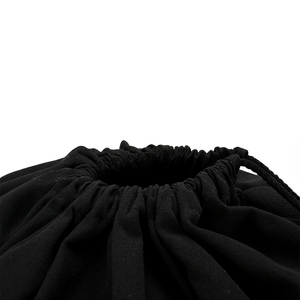 अनुकूलित कढ़ाई लोगो अतिरिक्त-बड़े काले ड्रॉस्ट्रिंग कपास कैनवास कंधे के साथ कंधे के पट्टा - Product Image 6