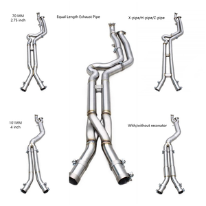 Tuyau intermédiaire égal de longueur personnalisé en Z pour BMW M3/M4 G80/G82 S58 3.0T 2021-2024 |   Acier inoxydable poli SS304 de 1,5 mm Performance Ex - Product Image 1