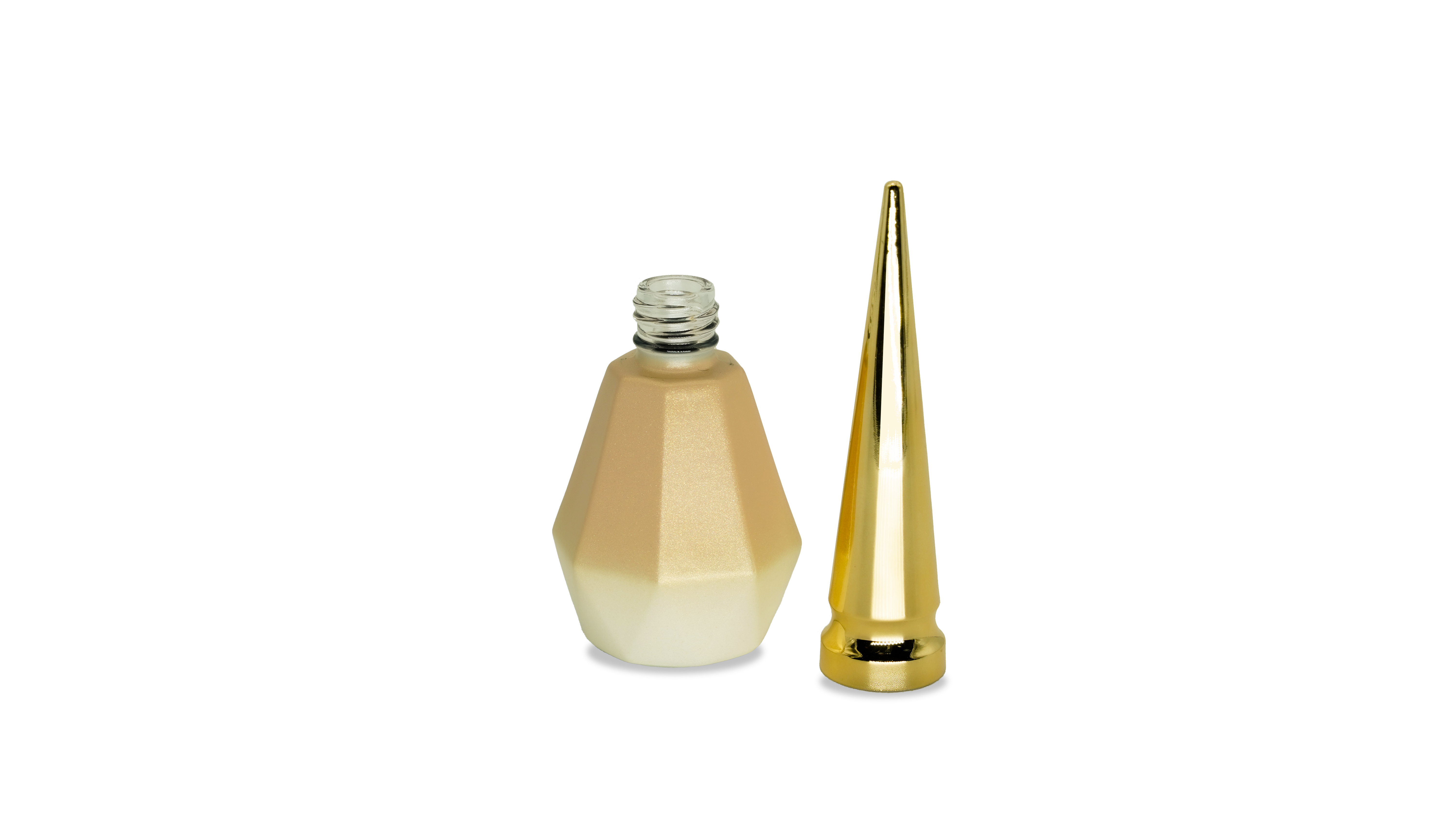 Gradient Gold Spraying Frosted Glass Nail Polish Bottles 5ml 7ml
