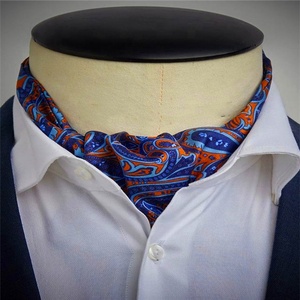 Cravate <span class=keywords><strong>Ascot</strong></span> pour homme en jacquard tissé à motifs floraux paisley, prix bas personnalisé - Product Image 5