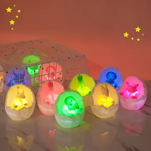 Luminária led de dinossauro, luz noturna colorida fofa para quarto das crianças, brinquedos, presentes