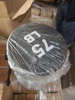 Dumbbell Besi Cor & Karet Tahan Lama untuk Gym Komersial, Beban Bebas 100kg MOQ Logo Kustom, Peralatan Fitness Latihan Kekuatan