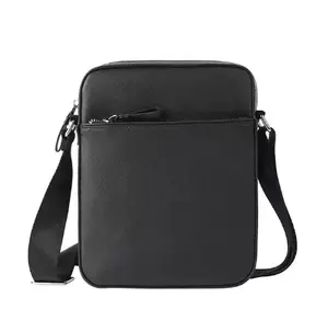 लोकप्रिय निजी अनुकूलित पुरुषों का लक्जरी असली लेदर ब्लैक क्रॉसबॉडी शोल्डर बैग पुर्तगाल बैग के लिए गुणवत्ता निरीक्षण शिपिंग
