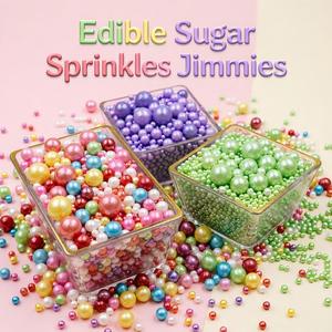 Perles comestibles en vrac en gros, mélange <span class=keywords><strong>de</strong></span> perles <span class=keywords><strong>de</strong></span> sucre solides en bouteille pour la décoration <span class=keywords><strong>de</strong></span> gâteaux et <span class=keywords><strong>de</strong></span> biscuits - Product Image 1