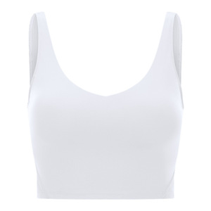 Soutien-gorge de sport respirant de haute qualité à bretelles longues, col halter, logo personnalisé, pour entraînement de fitness à fort impact - Product Image 4