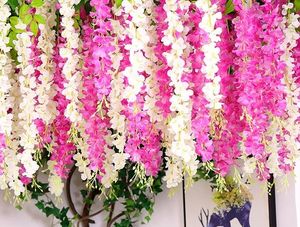 <span class=keywords><strong>Fleurs</strong></span> artificielles de glycine blanche HYC-FL01 pour la décoration murale de mariage et de fête pour la vente en gros de Noël et de Thanksgiving - Product Image 5