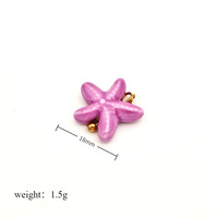 Hongtong AC-30 Breloque en céramique en forme de poisson et étoile de mer, mignonne et minimaliste, nouvelle arrivée, composant pour la création de bijoux DIY