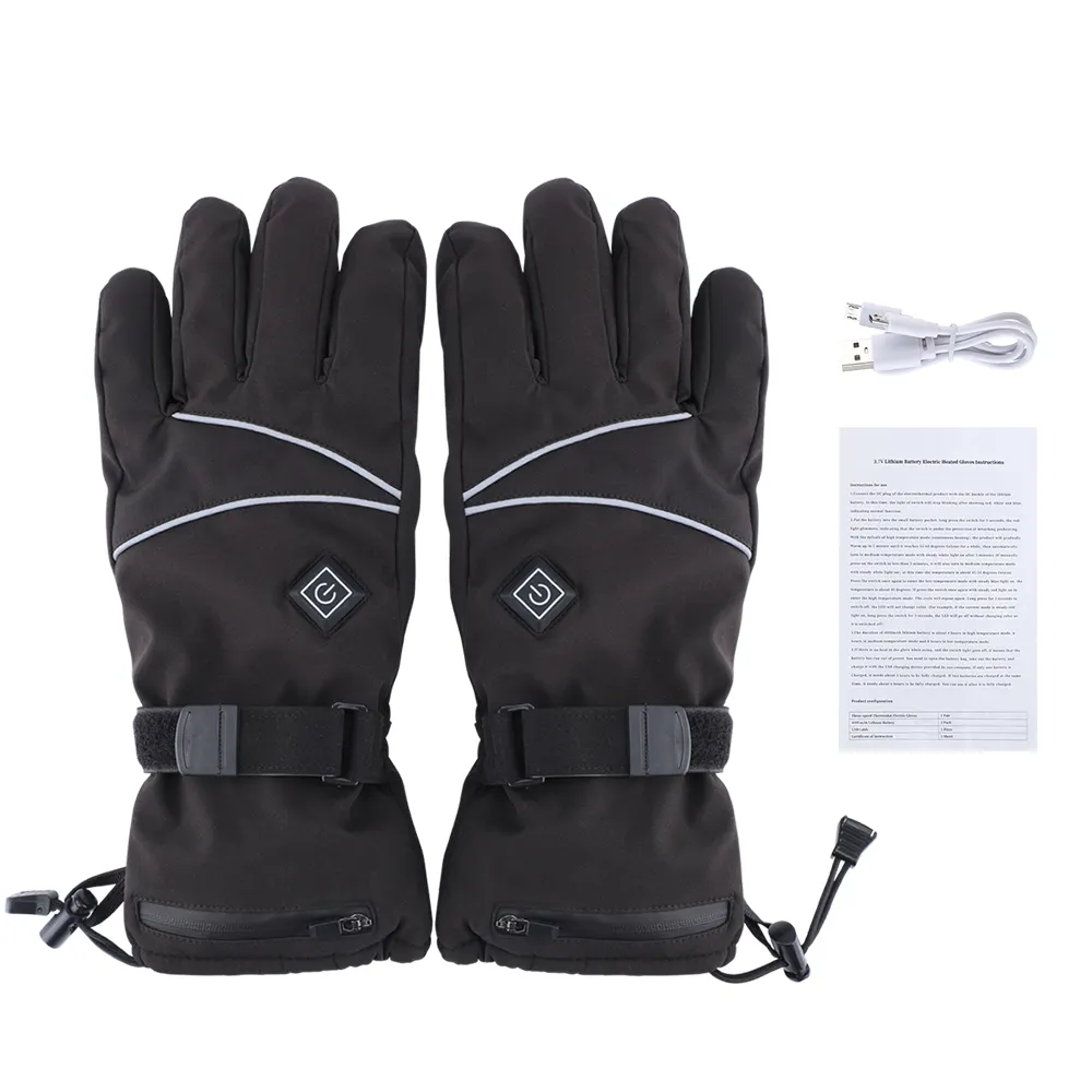 Hot Selling Winter Work Sport Cotton Making Motocross Waterproof Heating Gloves With Resistor Wires