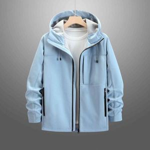 Veste à fermeture éclair personnalisée, design personnalisé, imperméable, coupe-vent, respirante, en polyester, pour usage extérieur, impression, grande taille, vêtements chauds - Product Image 2