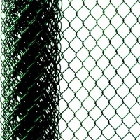 Clôture en treillis métallique vert enduit de PVC, hauteur 1,5 m, rouleau de 20 m, maille de 60 mm pour clôtures de dépôts ferroviaires et travaux d'aménagement de zones de stockage de trains - Product Image 3