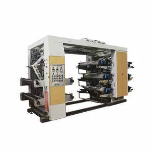 High quality six colors plastic bag flexo printing machine