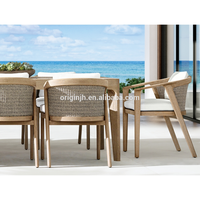 Ensemble Haut de Gamme Meilleurs Ventes Tables et Chaises de Repas pour Famille Mobilier d'Extérieur en Teck pour Patio