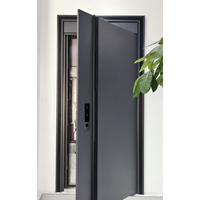 Puerta de Entrada de Acero Inoxidable para Escuelas, Villas de Lujo y Hospitales, Puerta de Seguridad con Cerradura Eléctrica, Prevención de Incendios, Fibra de Vidrio, OEM