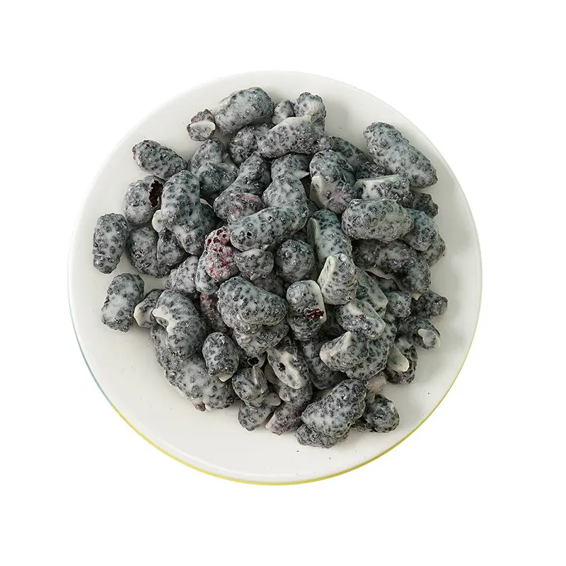 China OEM ODM Healthy Snack Freeze Dried Fruits Black Mulberries Chocolate Covered Freeze Dried Mulberries