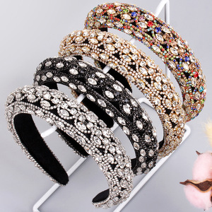 Serre-têtes Hua Liyu pour femmes, ornés de strass, argentés, dorés, noirs, colorés, style baroque, accessoires pour cheveux pour mariage, fête, cadeau - Product Image 1