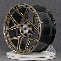 Jantes monobloc forgées sur mesure 722Auto, noires et dorées, concaves profondes, 18, 19, 20, 21, 22 pouces, 5x112, 5x120 pour BMW, Mercedes AMG, Audi RS