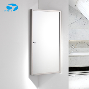 Petite <span class=keywords><strong>toilette</strong></span> coin salle de bain en acier inoxydable <span class=keywords><strong>miroir</strong></span> armoire murale <span class=keywords><strong>miroir</strong></span> armoire à bijoux - Product Image 5