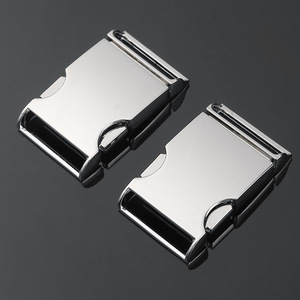 Hebillas de cierre automático de aleación de zinc plateadas y negras para cinturones, bolsos, mochilas, correas, herrajes DZQ075-25 - Product Image 3