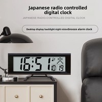 Grenzüberschreitender Digitaler Elektronischer LCD-Radiowecker mit Automatischer Zeitsynchronisation, Geräuschlosem Schlummermodus und Minimalistischem Design