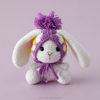 Poupée Lapin au Crochet Faite Main, Adorable Lapin en Fil Amigurumi, Jouet Décoratif pour Table, Cadeau d'Anniversaire, Vente en Gros