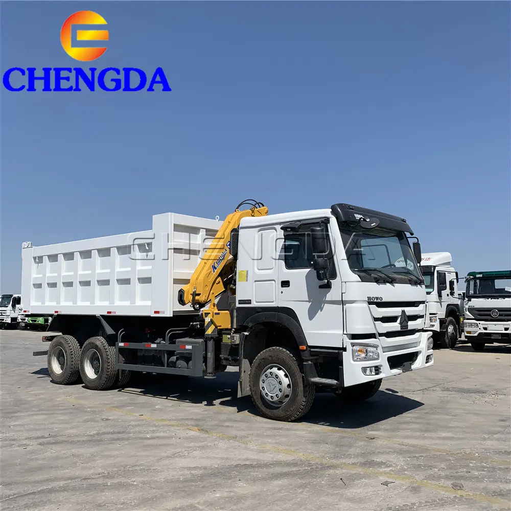 Dump Truck Elektrik Diesel 3 Ton 5 Ton 6X4 Bekas, Truk Sampah dengan Derek untuk Pria