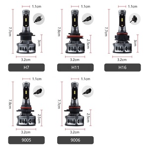 HAIZG Xt7 Led Headlights Blue Car <strong>Lighting</strong> <strong>System</strong> 6000k H7 H4 Led <strong>Auto</strong> Lights - Product Image 6