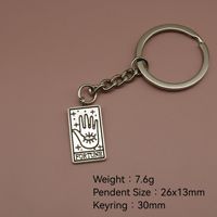 Fortune Tarot Kartı Anahtarlığı, 13x30mm, Metal El ve Göz Şeklinde Tılsım, Hediyelik Vintage Tarzı, Altın ve Gümüş