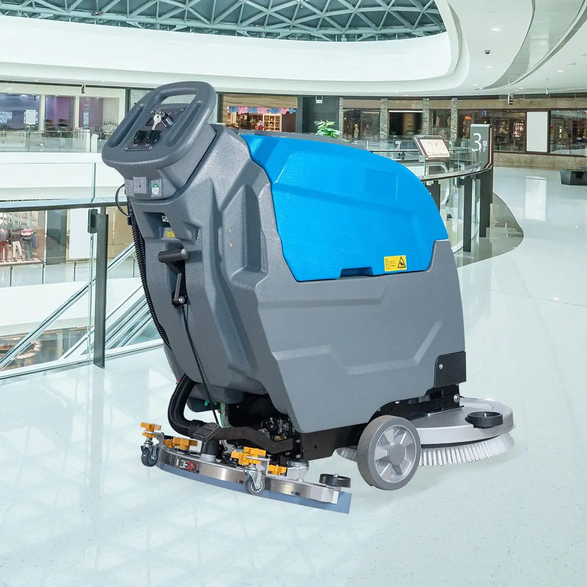 Kuer KR-A65 Batterij Plastic Handmatige Metalen Elektrische Walk-Behind Vloer Scrubber Scrubber Voor Hotelboerderijen