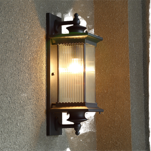 Lampu dinding luar ruangan Led Modern lampu balkon energi surya lampu taman perlengkapan luar ruangan lampu dinding lentera Vintage hitam - Product Image 4