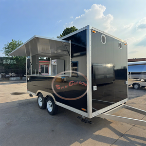 Used Customizable BBQ Food Truck Trailer Fiberglass Frame with Combo Range, Deep Fryer &amp; Compartment Sink - Product Image 3